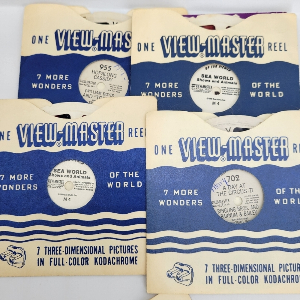 Sawyer's View-master 27 Reels & Viewer Original Bakelite Black Patent 2,189,285 - Picture 4 of 10